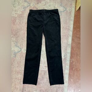 Talbots black high rise corduroy straight leg size 12 like new fall pants